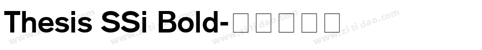 Thesis SSi Bold字体转换
